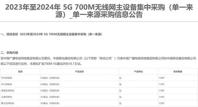 中国移动大幅缩减5G基站招标规模？官方回应：系误读