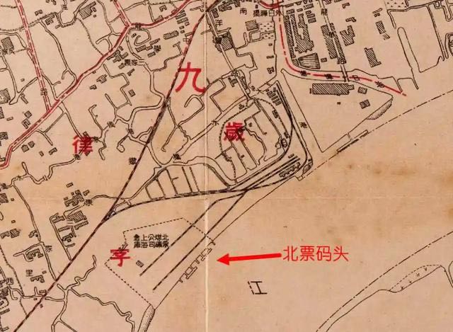 丁文江当年绘制的北票码头及周边地图