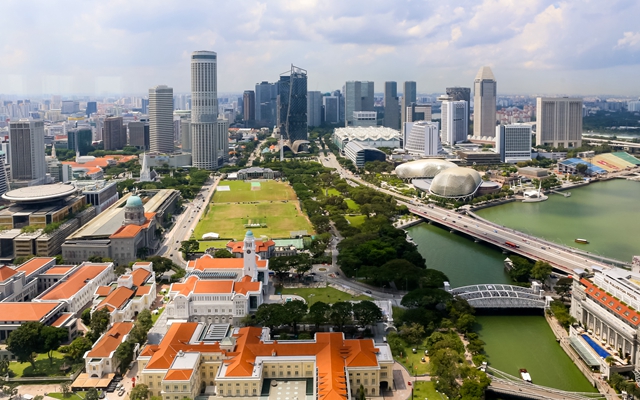 新加坡与中国经济联系十分紧密。图为新加坡城市景观。第一财经摄影记者任玉明/摄