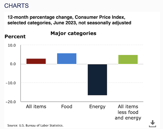 美国6月消费者物价指数（CPI）（图源：美国劳工部官网）
