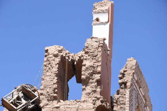 这是9月9日在摩洛哥南部城市马拉喀什拍摄的震后景象。新华社发