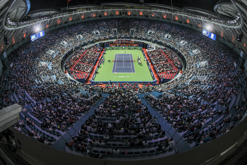中央球场上座率非常高。上海网球大师赛官方供图