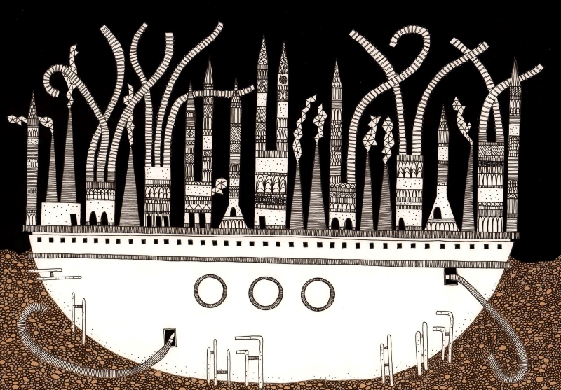 卡尔维诺《看不见的城市》插图