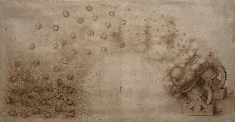 达·芬奇，发射炸弹的大炮，1485（大西洋古抄本）