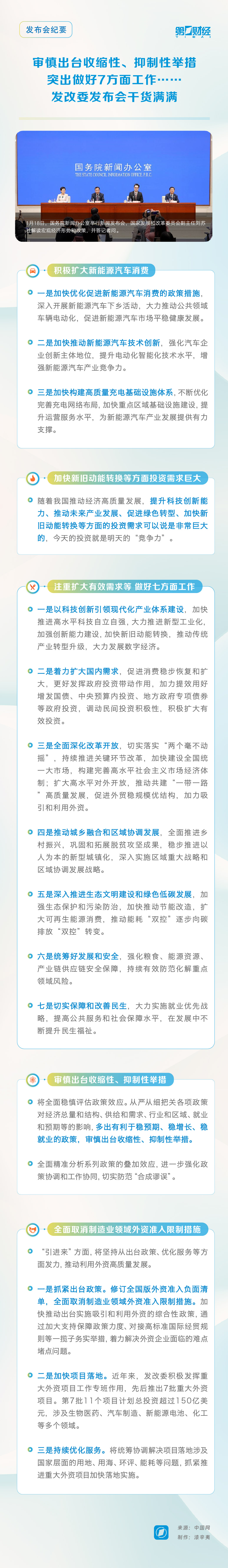 审慎出台收缩性举措、突出做好7方面工作……发改委发布会干货满满丨发布会纪要